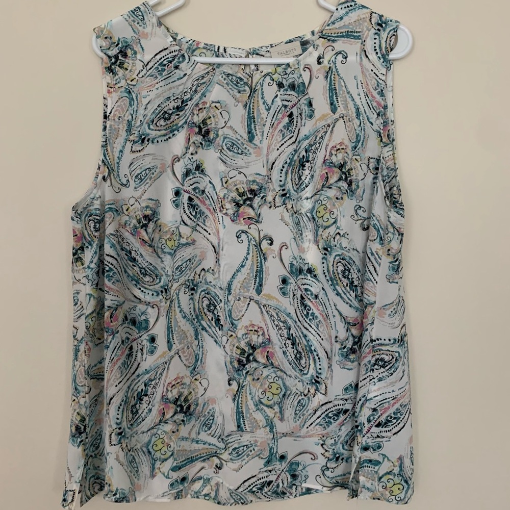 Talbots Paisley Sleeveless Blouse